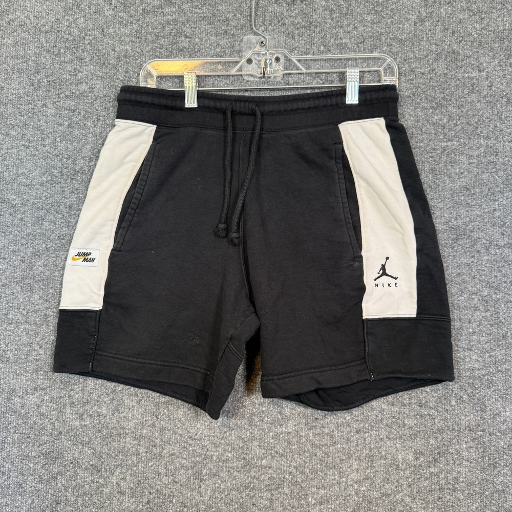 Jordan Shorts Mens Small Black‎ Sweatshorts Jumpman Logo Fleece Standard Fit